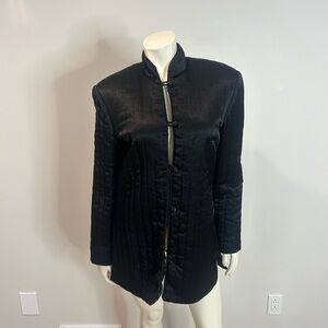 Beautiful Vintage Asian style Black Quilted Women's Blazer❤️M